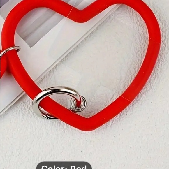 1 set of Silicone Mobile Phone Wrist Strap Heart Shaped Wrist Ring Anti-Drop - Picture 6 of 7